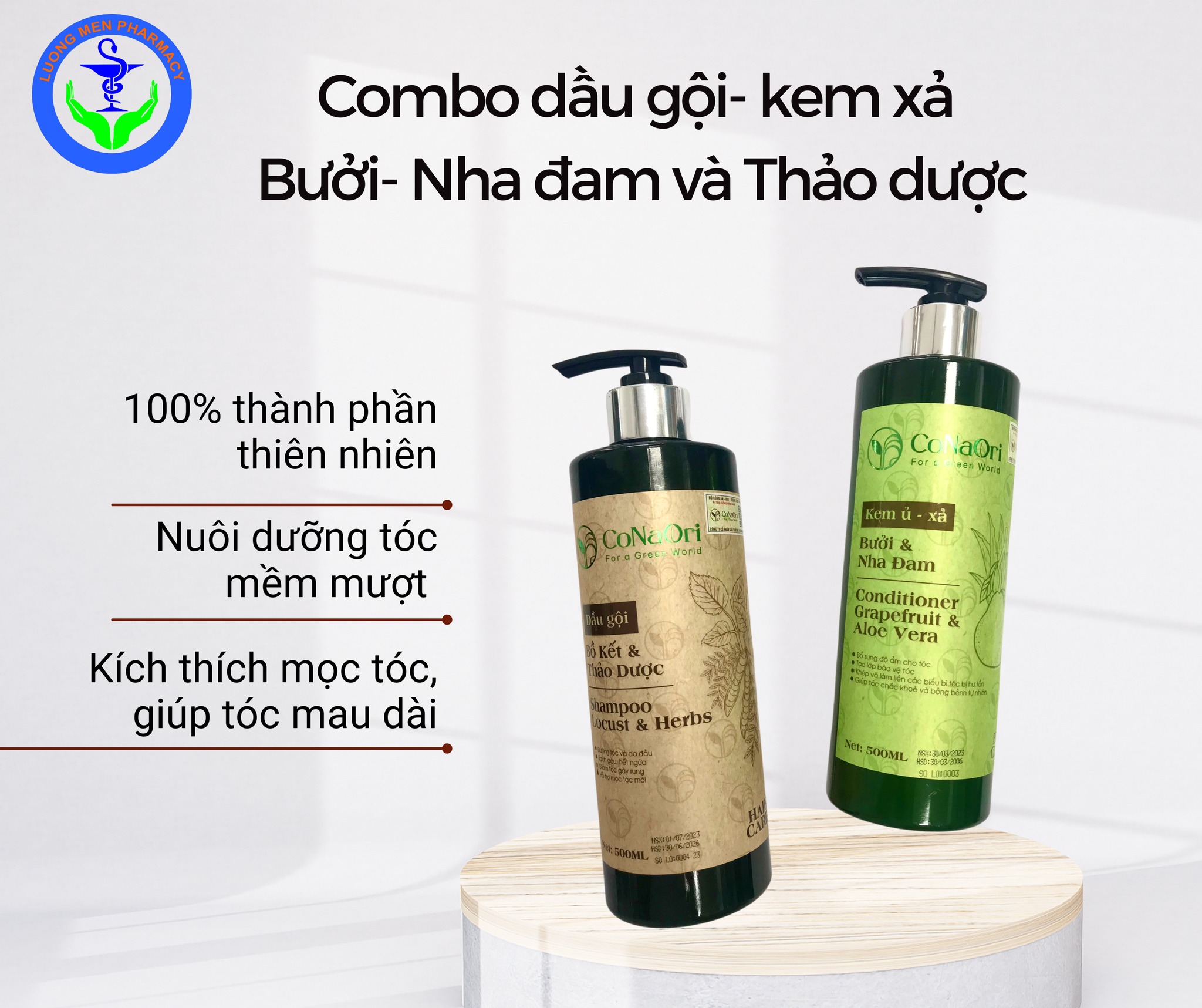 Dầu gội bồ kết và thảo dược CoNaOri 500ml